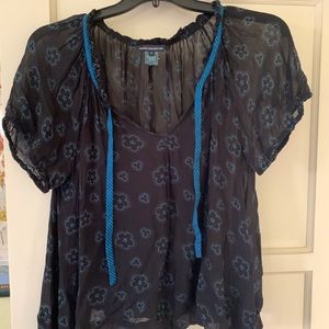 French Connection, black and blue swing top